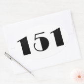 151世紀中頃の数モダン 楕円形シール (封筒)