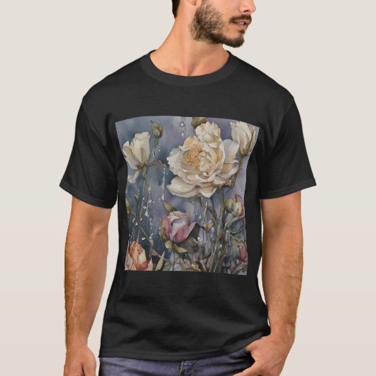 151溶ける花Surreal Art 3 Tシャツ (正面)
