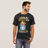 151私はビーグル熱狂するママ Tシャツ (正面フル)
