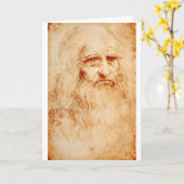 1510-1515年頃レオナルド・ダ・ヴィンチの自画像 カード (黄色い花)