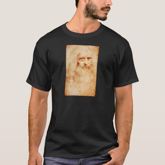 1510-1515年頃レオナルド・ダ・ヴィンチの自画像 Tシャツ (正面)