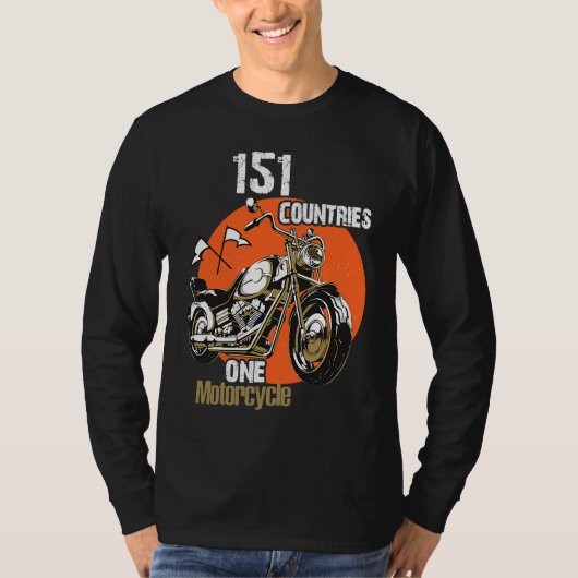 151 Countries One Motorcycle Tシャツ (正面)