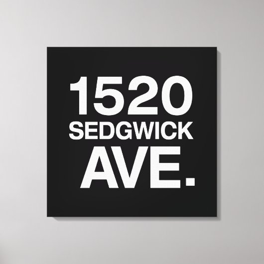 1520 SEDGWICK AVE。 キャンバスプリント (正面)