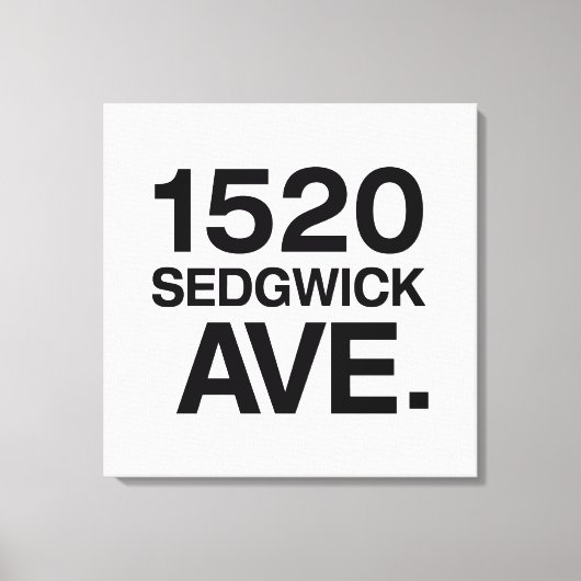 1520 SEDGWICK AVE。 キャンバスプリント (正面)