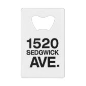 1520 SEDGWICK AVE. クレジットカード栓抜き (正面)