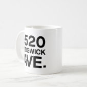 1520 SEDGWICK AVE。 コーヒーマグカップ (正面左)