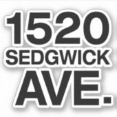 1520 SEDGWICK AVE。 シール (正面)