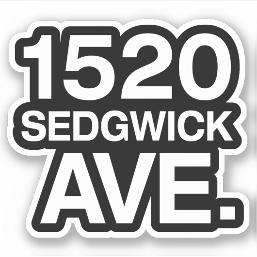 1520 SEDGWICK AVE。 シール (正面)