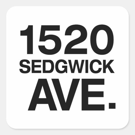 1520 SEDGWICK AVE。 スクエアシール (正面)