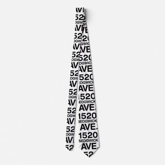 1520 SEDGWICK AVE。 ネクタイ (裏面)