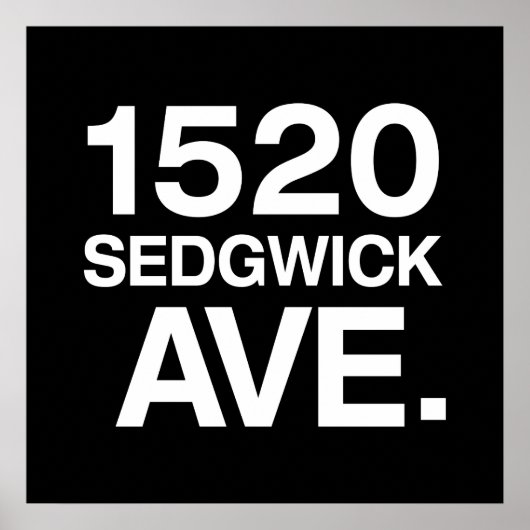 1520 SEDGWICK AVE。 ポスター (正面)