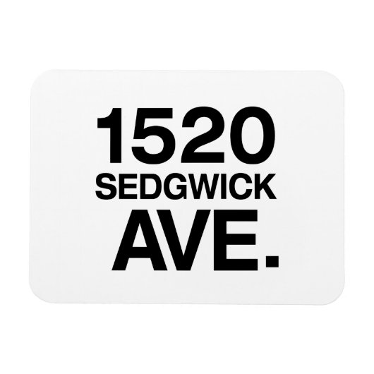 1520 SEDGWICK AVE。 マグネット (横)