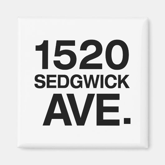 1520 SEDGWICK AVE。 マグネット (正面)
