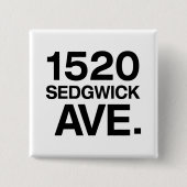 1520 SEDGWICK AVE。 缶バッジ (正面)