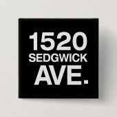 1520 SEDGWICK AVE。 缶バッジ (正面)