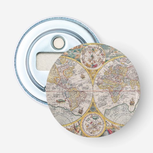 1525年からの中世世界地図 栓抜き (正面)