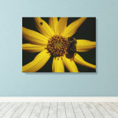152.ブンブンいう音ひまわり キャンバスプリント (インサイチュ (ウッドフロア))