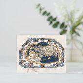 1535世界地図 ポストカード (スタンド正面)