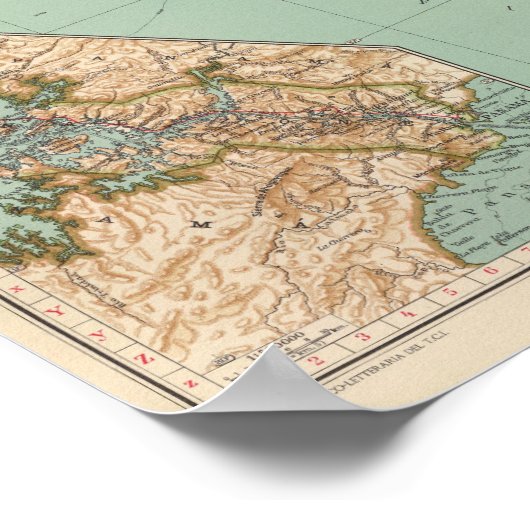 15354 Central America, Colombia ポスター (角)