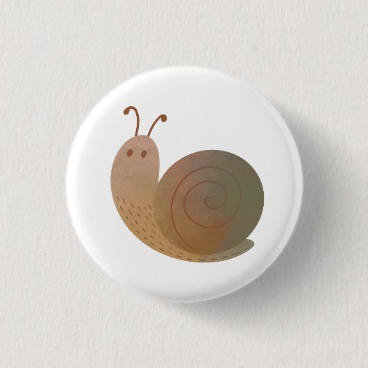 153.よいカタツムリ 缶バッジ (正面)