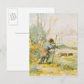 153.ヒツジ飼としてのオオカミ ポストカード (正面/裏面)