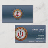 【154日本の】書道空手道 名刺 (正面/裏面)