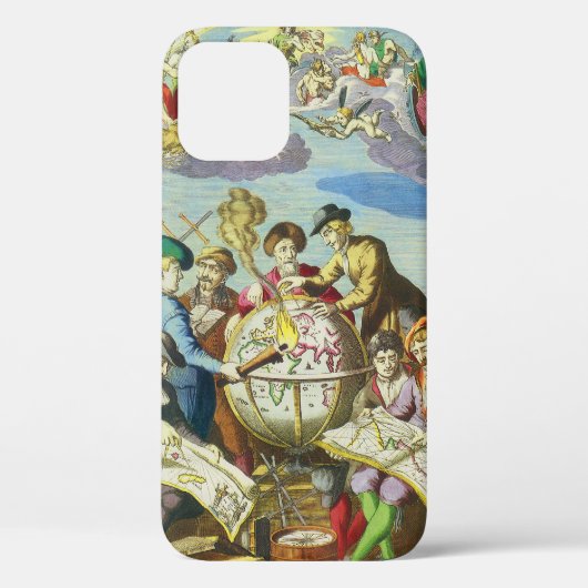 1542年の古地図とヴィンテージ探検家たち Case-Mate iPhoneケース (裏面)