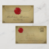 [154]オウムモノグラム[ワックスシール] 名刺 (正面/裏面)