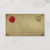 [154]オウムモノグラム[ワックスシール] 名刺 (裏面)