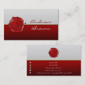 [154]オウムモノグラム[ワックスシール] 名刺 (正面/裏面)