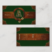 [154]オウムモノグラム[真鍮+革] 名刺 (正面/裏面)