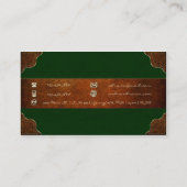 [154]オウムモノグラム[真鍮+革] 名刺 (裏面)