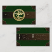 [154]ケルトの生命の木[金ゴールド] 名刺 (正面/裏面)