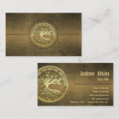 [154]ケルトの生命の木[金ゴールド] 名刺 (正面/裏面)