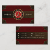 [154]フリーメーソンの正方形およびコンパス[第3程度] 名刺 (正面/裏面)