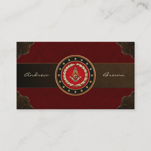 [154]フリーメーソンの正方形およびコンパス[第3程度] 名刺 (正面)
