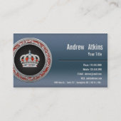 【154】プリンスプリンセスキングクイーンクラウン[シルバー] 名刺 (裏面)