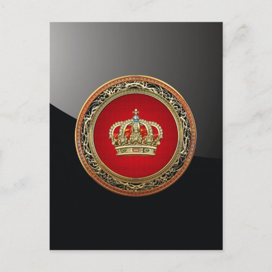[154]ベルギー：王子様プリンセス王妃クラウン ポストカード (正面)