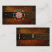 [154]マスターの石大工-第3程度の正方形及びコンパス 名刺 (正面/裏面)