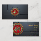 [154]北斎 – 獅子乗り獅子 名刺 (正面/裏面)