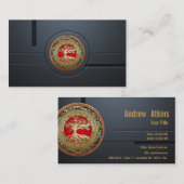 [154]宝のトローブ：生命のケルトの木[金ゴールド] 名刺 (正面/裏面)