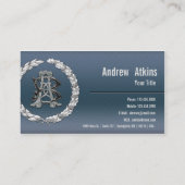 [154] AB & BAシルバー・モノグラム 名刺 (裏面)