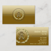 [154] AB & BAモノグラム[金ゴールド] 名刺 (正面/裏面)