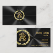 [154] AB & BAモノグラム[金ゴールド] 名刺 (正面/裏面)