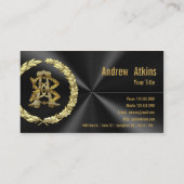 [154] AB & BAモノグラム[金ゴールド] 名刺 (裏面)