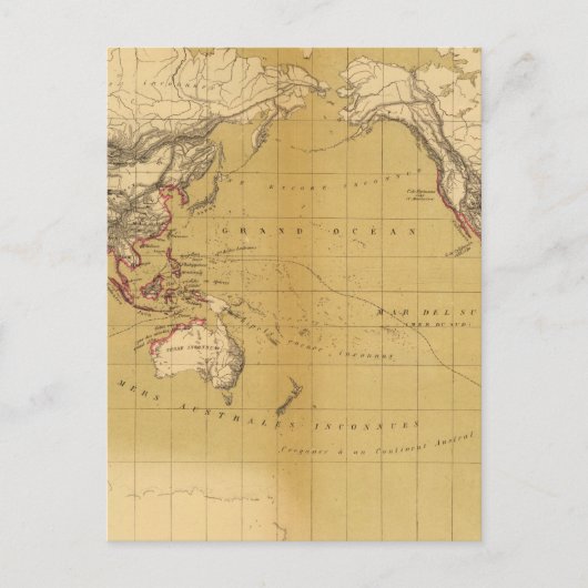 1550年地図 ポストカード (正面)