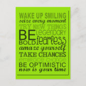 1555励ましのMOTTOS笑顔で目覚める ポストカード (正面)