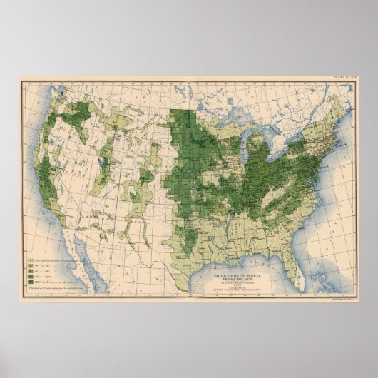 156小麦/平方マイル ポスター (正面)