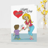 #156母の日 カード (黄色い花)