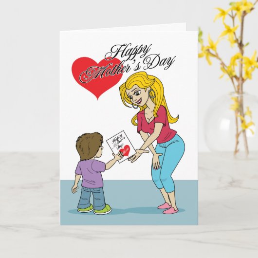 #156母の日 カード (黄色い花)